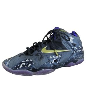 Nike Sneaker LeBron 11 Black History Month Boys‎ Y 6 Athletic Black Synthetic
